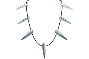 Adramata Naszyjnik Czarna Pantera do Cosplay Naszyjnik Wakanda King T'Challa Srebrny Złoty Ton Halloween Party Biżuteria Cosplay Czarna Pantera