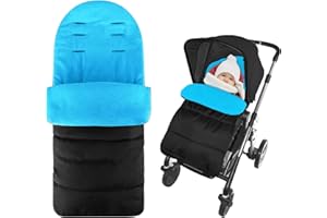 SUGFAY Chancelière Universelle pour Poussette,Confortable Sac de Couchage Bébé,Sac de Couchage Amovible étanche Antidérapant en Coton pour Bébé,Convient pour bébé de 0 à 36 mois (Blue)