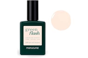 Manucurist Vernis Semi Permanent Nude Green Flash - Vernis à Ongles Gel Nude - Vernis 12-Free, Bio Sourcé (84%) - Fabriqué en France - 15 ml