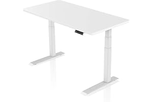 ‎IH ENGINEERING BV - AGIL - Elektrisch Höhenverstellbarer Schreibtisch - Weißes Premium Gestell mit Doppelmotor & Weißer Tischplatte - 160x80 cm - Memory Funktion - Ergonomischer Sitz-steh-Schreibtisch