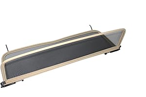 TIEF TECH GermanTuningParts Windschott für Renault megane 2 (2004-2011) - Klappbar - mit Schnellverschluss - Beige | Windabweiser | Windblocker | Wind deflector