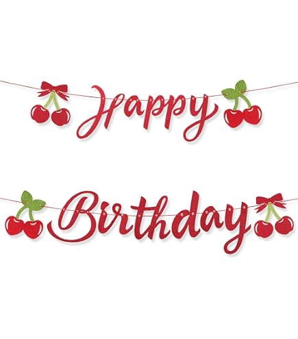24 Kirsch-Cupcake-Topper Mit Glitzer – Deko Für Geburtstag, Babyparty & Feste