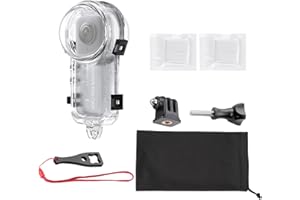 HIGATFUL Insta 360 X4 - Custodia protettiva invisibile per immersioni subacquee, impermeabile fino a 50 m, con staffa e accessori