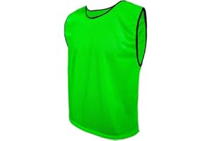 SPORTSBIBS Maillots de Football, Gilets d’entraînement Sport, Chasubles pour Enfants, Juniors et Adultes, Chemises de Foot, Dossard Hommes et Femmes. Variété de Tailles et Couleurs, Non Logo