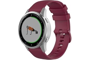 Wownadu Correa Quick Release 18mm Compatible para Garmin Vivoactive 4S/ Vivomove 3S/ Venu 3S/ Venu 2S, Correas Recambio Sport Transpirable Silicona Pulsera para Forerunner 255S/ 255S Music/ 265S