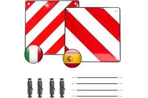 2-i-1 varningsskylt cykelhållare av PVC för Italien, Spanien och Portugal 50 x 50 cm reflekterande varningsskylt Italien Span