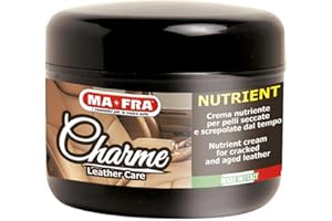 MA-FRA MAFRA, Charme Nutrient, Crema Nutriente e Detergente per Interni Auto in Pelle, Ideale per Pulizia, Riduce Grinze e Decoloramento, Effetto Anti-Invecchiamento, Confezione da 150 ml