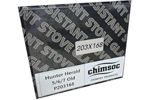 Chimsoc Replacement Stove Glass - Hunter Herald 5/6/7 (Old) (203mm x 168mm Rectangular)