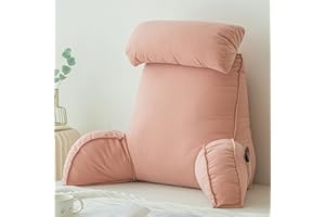 FEAW Lesekissen mit Armlehnen,Rückenkissen für Sofa,Bücherkissen Für Bett,mit Abnehmbarer Nackenrolle,Sitzstützkissen Zum Entspannen,Spielen,Lesen,Fernsehen