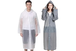 YANKUIRUI Regenponcho Regenmantel für Damen Herren 2 Stück, Regenbekleidung Regencape Regenjacke Wasserdicht für Disney, Wandern, Radfahren, Camping und Reisen