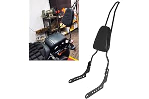 Motaux Passenger Sissy Bar Backrest Soft Pad Compatible for Harley Nightster 975 RH975 Special RH975s 2022 2023 2024 2025, Black