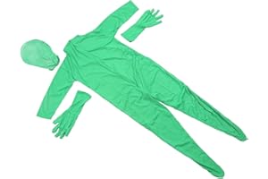 Beufee Green Screen Bodysuit Für Fotografie, Ganzkörper Anzug Ganzkörper-Split-Design Unisex Disappearing Photography Bodysuit Morph Anzug Hautanzug Für Fotografie Film Video, Grün(160cm)