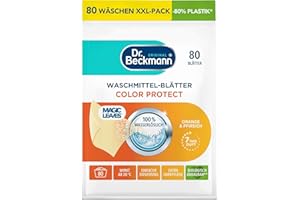‎DR. BECKMANN Dr. Beckmann Waschmittel-Blätter Color Protect Orange & Pfirsich | Wirkt ab 20 °C | 80 Blätter