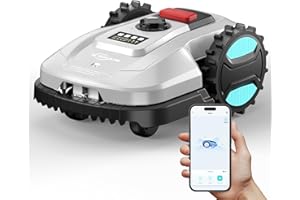 YARDCARE E400 Robot Cortacésped con Control por App, hasta 400 m², Sensor de Lluvia, Sistema IPX5, Función de Carga Automática, Ancho de Corte de 18 cm
