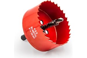 Brocas Madera 76mm Coronas Perforadoras, HASA zone Sierra Corona Drill, Bi-Metal Coronas Taladros Manual para Madera, Pladur, Plásticos y Aleaciones de Aluminio(Dia.exterior 76mm)