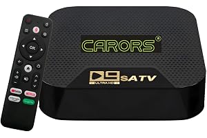 CARORS Android TV Box Version 13.0 Dual Band WiFi 5, Bluetooth 5.0, Voice Assistance, Voice Remote Control, 4K Ultra HD, Smart Set-Top Box Streaming Media Player, Ram 4GB, Storage 32GB