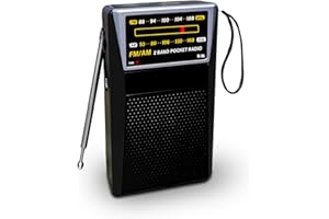 BLIMYSWE Radio Portátil Pequeña, Radio de Batería Am/FM de Bolsillo con Una Excelente Recepción y con Conector para Auriculares, Reproductor de Música Portátil y Compacto para Exterior, Interior y Emergencias