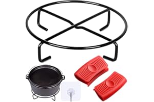 TOTONY Dutch Oven Coaster, Stand Fire Pot Coaster for Pot Stand, Base Frame, Dutch Oven Accessories for BBQ, Grill, Lid