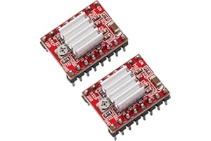 Heevhas 2PCS A4988 Pilote de moteur pas à pas Module pilote Carte pilote avec mini dissipateur thermique Stepper Motor Drive Board pour imprimante 3D