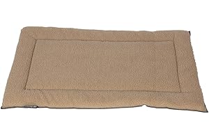 Danish Design Dog Crate Mattress - Sherpa Fleece, Ecoflex Recycled Filling - Oatmeal - Medium