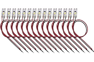 HUAZIZ 15 Pezzi Precablato Bianco Caldo Striscia Led 2835 SMD 1- LED Luce Autoadesiva 12 V ~ 18 V 16 CM per il modello treno layout led per modellismo