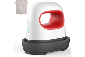 KIEYEENO Mini Presse à Chaud, Mini Fers Pour Travaux Manuels, Presse de Transfert Pour Diy,VêTements,T-Shirts, RéGlage de La TempéRature sur 3 Niveaux, Vaporisateur Gratuit Et Sac de Rangement