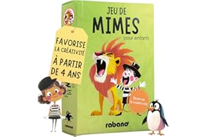 Rabano Art Jeu de mimes pour Enfants | Jeu éducatif et Cadeau pour Filles et garçons | Jeux à partir de 4, 5, 6, 7, 8, 9 Ans | Cadeaux pour Enfants | Jeu Plein air