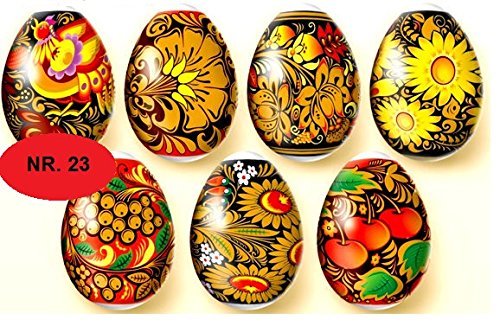 Ostereier Schrumpffolie. Hohloma. Chochloma-Malerei. Nr.23 reicht für 7 Eier