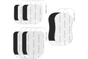 Comfytemp TENS Machine Pads for Model K6105 K6106, 10 Packs TENS Unit Replacement Pads with 3 Sizes, Reusable Self Adhesive Electrodes Pads, Non-Irritating Design for Muscle Stimulator Electrotherapy