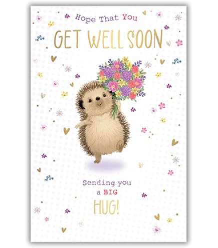 Biglietto Me To You Tatty Teddy 'Get Well In Hospital' | Con Busta E Dettagli Oro