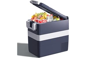 ‎HCALORY (KROAK) 50 L Kompressor Kühlbox 12/24 V,100-240V Elektrische Gefrierbox Klein Gefrierschrank Platz Sparen -20℃~20℃, Tragbarer Kühlschrank Kühlbox für Auto, Camping, LKW, Reisemobil