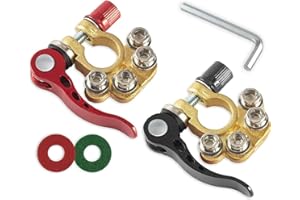 VDFJEK 12v 3-Way Battery Terminal Connectors, Battery Terminals, Battery Clamp, Car Battery Terminals, Quick Release Battery Terminals, 12v Battery Terminals, Car Battery Connectors, for Cars Trucks Buses