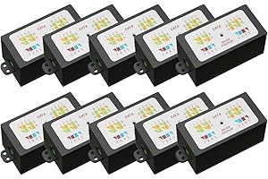 rhinocables RJ45 Cat 6 Gigabit Inline Punchdown Krone Coupler Joiner for Ethernet Cables (10, Black)