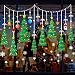 Produktbild Weihnachten Fenster Aufkleber selbstklebende hängenden Schneemann Weihnachtskugeln Baum Kranz Weihnachtsmann Weihnachten Festival Glas Wandaufkleber