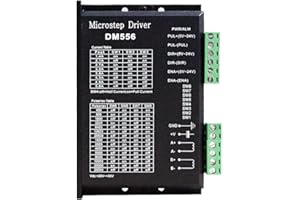 HOCENWAY Pilote pas à pas numérique CNC DM556 Contrôleur de moteur pas à pas 2 phases 20-50 V DC Max 5,6 A 128 subdivision pour moteur pas à pas Nema 23, 24 et Nema 34