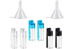 NTGRTY 8 Stück Gewürzpulver Werkzeug mit Löffel 51 mm Glasflasche,Mini Flaschen Zum Befüllen,Kleine Flaschen Zum Befüllen mit Min Trichter,kleine Aufbewahrungsflasche für OutdoorPulver,Reagenten