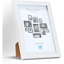 2x Bilderrahmen 30x30 Cm Weiß – Mit Acrylglas & Aufsteller | Aus MDF, Minimalistisch Für Wand Oder Tisch