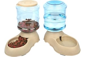 EV EFECTO VERMAI Distributeur d'eau et de Nourriture pour Chiens et Chats. Mangeoire pour Animaux de Grande capacité (3,75 L). Fontaine Automatique. Mangeoirs et abreuvoirs pour Chiens (2pcs).