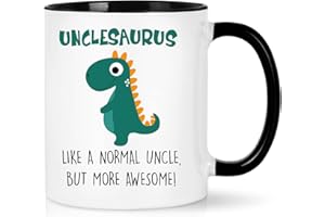 Joymaking Uncle Gifts from Niece Nephew, Coffee Mug Gifts for Nncle Birthday Gift Christmas Thanksgiving Fathers Day Best Nncle Gifts Unclesaurus Mug - Like a Normal Uncle, but More Awesome!