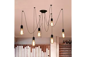 ‎LRPIYVO Lrpiyvo Kronleuchter Industrie Pendelleuchte Vintage Retro Spinne Lampe Hängend Deckenleuchte Hängelampe Pendellampe für Schlafzimmer Wohnzimmer Esszimmer