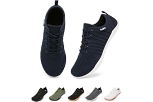 Merdoo Zapatos Barefoot Mujer Sneakers Minimalistas Hombre con Punta Ancha Parte Superior Tejida Transpirable Zapatos de Verano 37-45