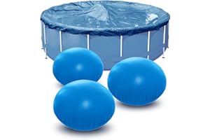 BSEICAL Coussin Piscine Hivernage Rond Ø 4ft, Flotteur Hivernage Piscine, Coussin Gonflable Hiver, Ballon Hivernage Piscine Hors Sol, Accessoires Piscine pour Bache Oreiller Piscine Antigel (3 Pièces)