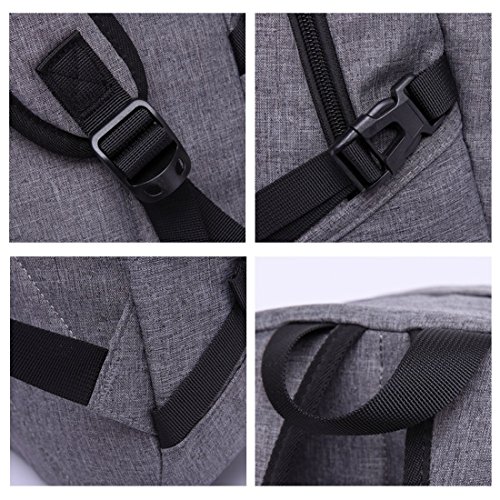 Business Laptop Rucksack Multifunktionale Leichte Schule Spielraum Beutel mit USB Aufladenhafen 15 6 Zoll Laptop 35L  Grau