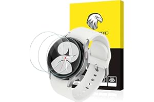 SPGUARD Protector de pantalla compatible con Samsung Galaxy Watch 6/5/4 de 40 mm, 3 unidades, dureza 2,5D, dureza 9H, antiarañazos, alta claridad para Samsung Galaxy Watch 6/4 40 mm