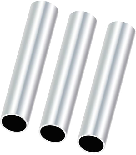 DMiotech 4pz (12mm OD x 5mm ID) Tubo Tondo in Alluminio 6063 Lunghezza 300mm Tubazione Metallico per Costruzione di Telaio Macchinari Progetti Fai Da Te