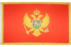 BANDIERA MONTENEGRO 150x90cm - GRAN BANDIERA MONTENEGRINA 90 x 150 cm Poliestere leggero - Bandiere - AZ FLAG