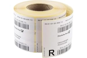 ‎BESTPLUG Deutsche Post Einschreiben-Rückschein Label National Rolle mit 500 Stück