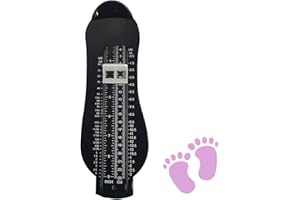 YREYBN 1 Pc Foot Measure For Children Uk, Kids Foot Measure Uk, Foot Measure Uk, Size Measuring Tool For Children, Accurate Foot Length Measurement For Shoe Fitting, Easy-To-Use Foot Measuring Gauge(Black)