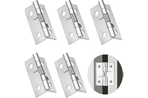 BANTI Scharniere Klappbar Schanier Klappscharnier Scharnier Edelstahl Klavierband 5 Stk Türscharniere Selbstschließende Keine Schrauben Türband Schaniere für Türen Türschaniere Holztür (38 mm)