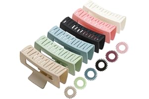 Kavya Fermaglio per capelli grandi e spessi, clip per capelli, grande, antiscivolo, rettangolare, da donna, 11 cm